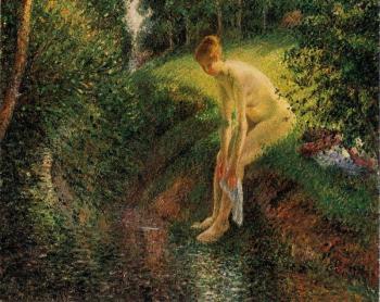 卡米耶 畢沙羅 Bather in the Woods